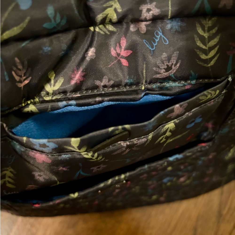 Lug Sprinter North/South Tote Black with floral pattern - Picture 4 of 10
